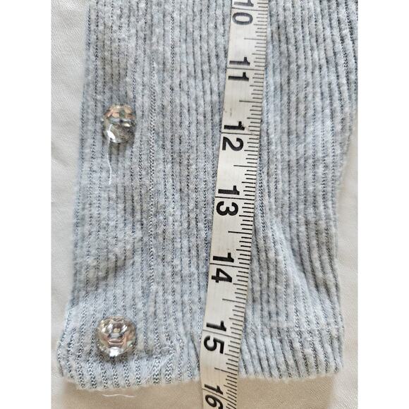 New York Laundry Sweater Sz XL Ribbed Button Sleeve High Low Loose Fit New - Picture 9 of 10